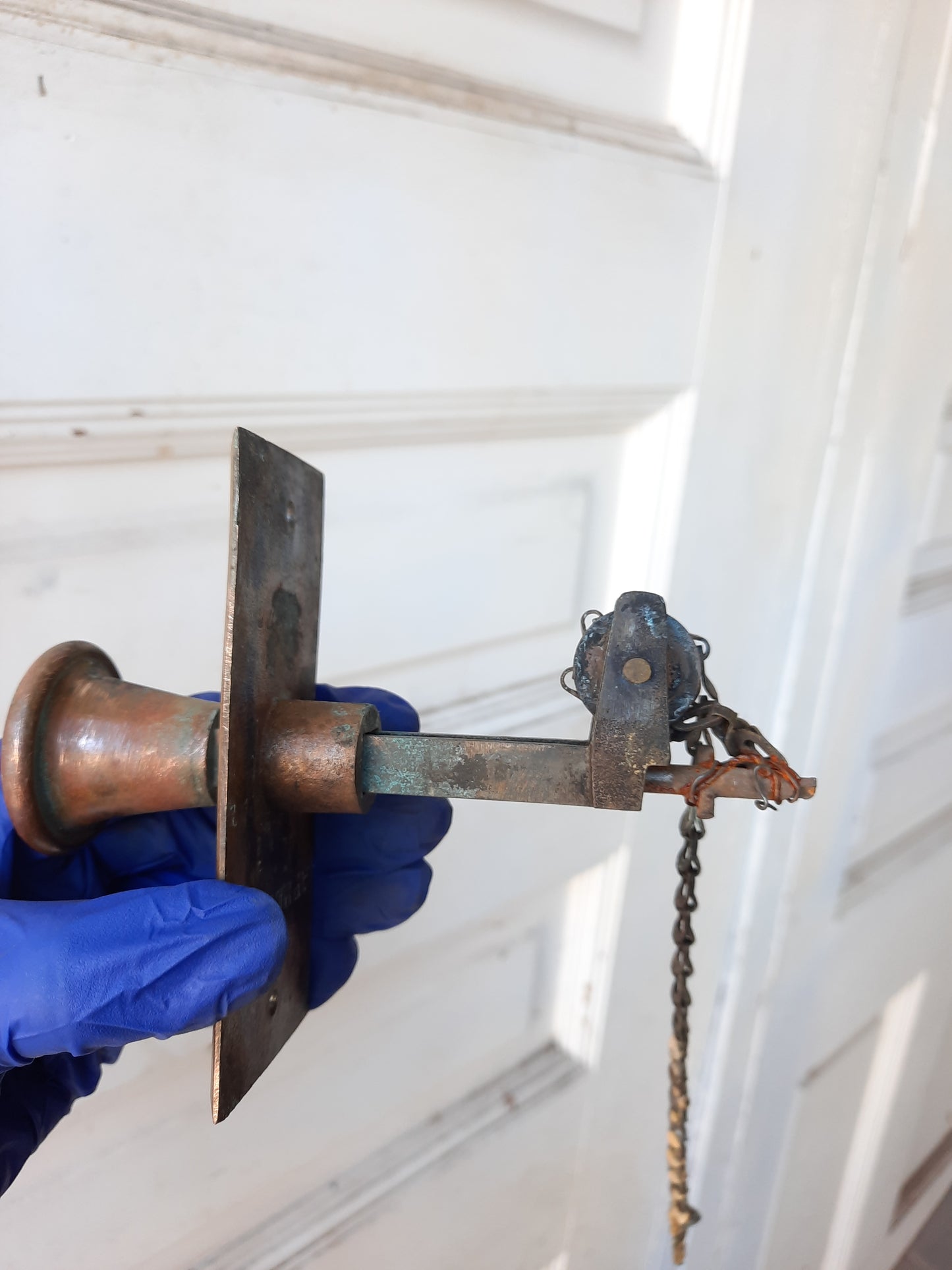 Antique Push Button Doorbell, Victorian Era Ornate Working Doorbell