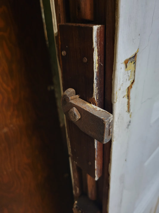 61x89 Antique Double Solid Wood Pocket Doors, Victorian Recessed Sliding Doors