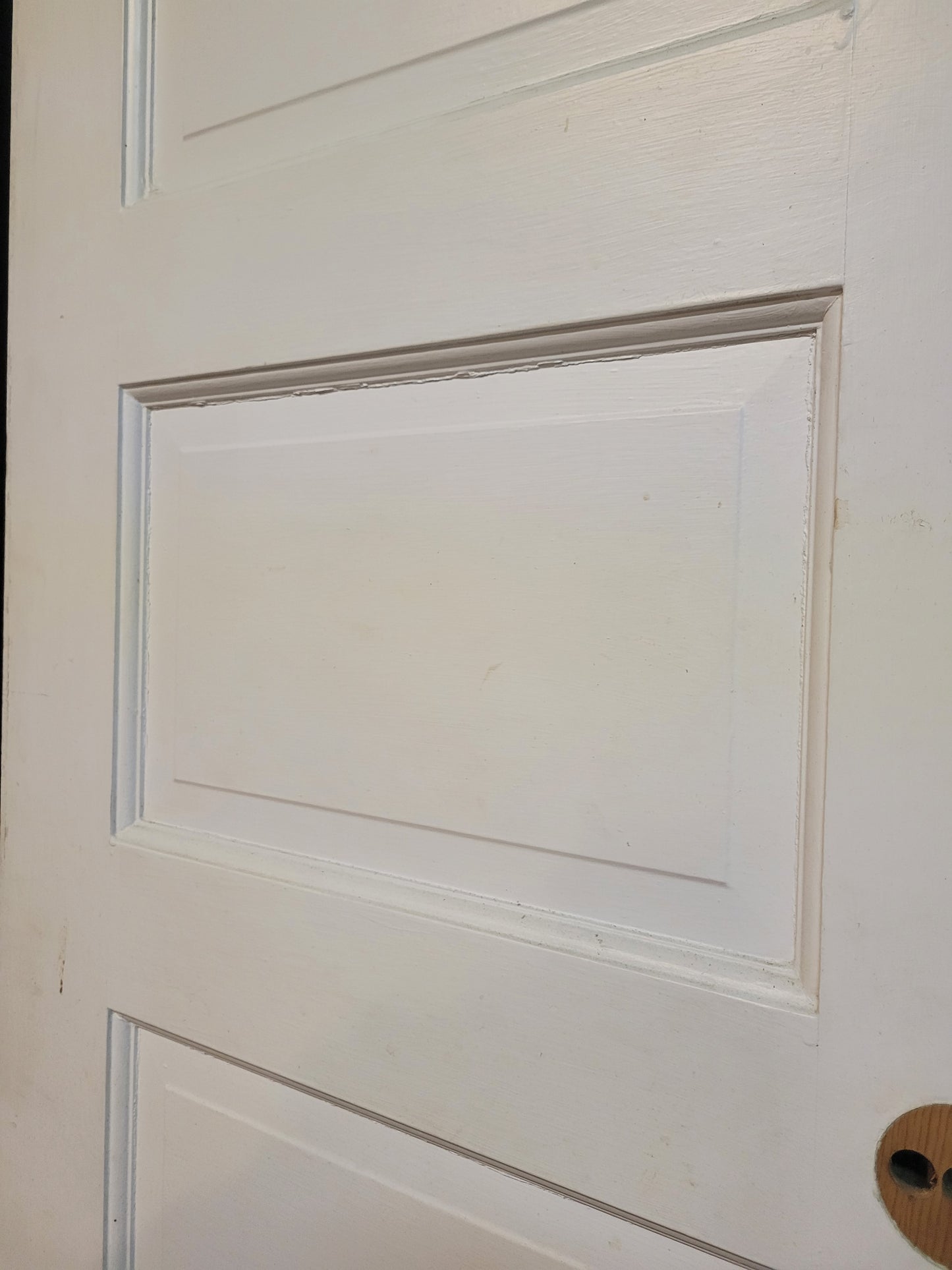 Pair of 24" Wide Antique White Five Panel Doors, Narrow Set of Solid Wood Double Doors #3